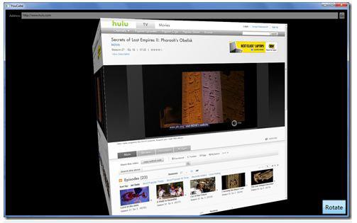 3D Web Browser for Windows 7