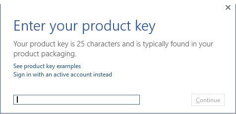 Enter your product key