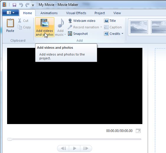 Add Video Windows Movie Maker