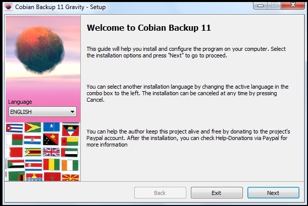 Cobian Backup setup