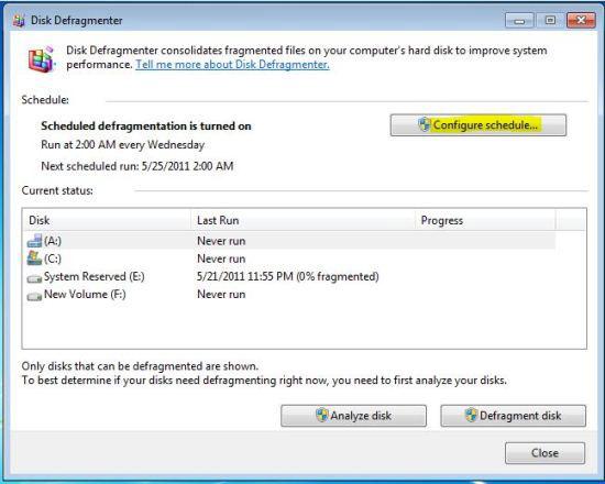 Click on Configure Schedule Button to Re-Schedule Defragmentation Process According to Your Requirements