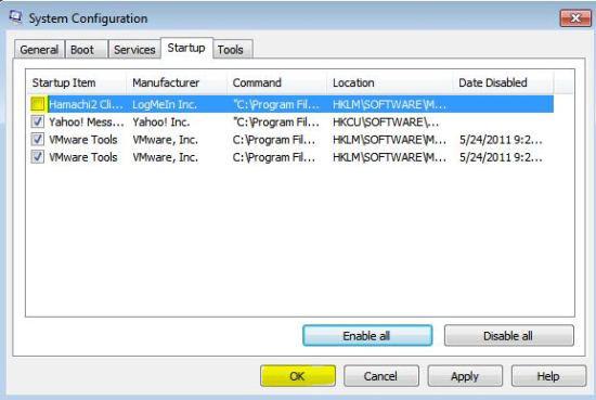 Click Ok Button to Apply Changes