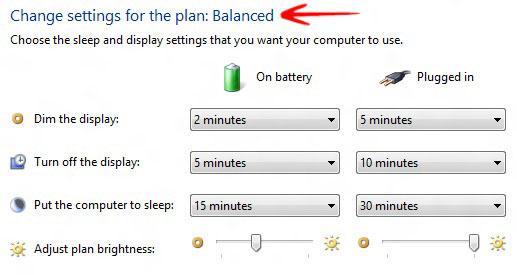 Edit Plan Settings