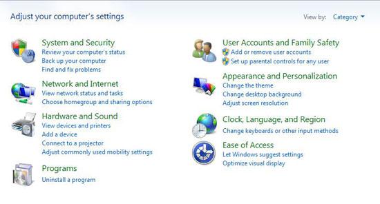 Control Panel listing utilities