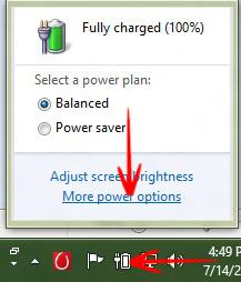 Go to More Power Option