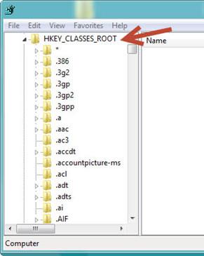 Navigate to HKEY_CLASSES_ROOT