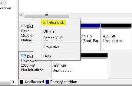 Initialize New Virtual Hard Disk (VHD)