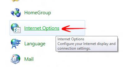 Internet Options