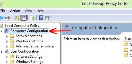 Local Group Policy Editor