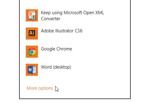 More Options To Open Word Documents With