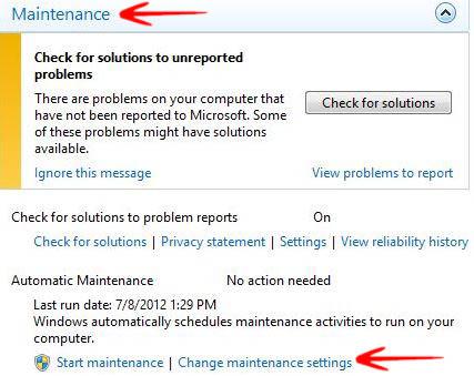  Change Maintenance settings