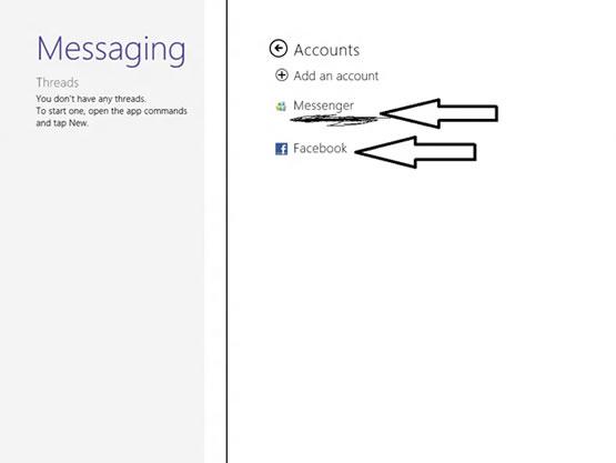 Add accounts in Messaging app
