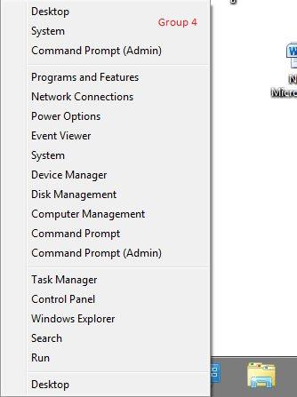 Modified Power User Tasks Menu