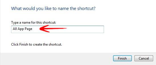 Name the shortcut