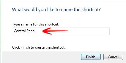 Name the new Shortcut