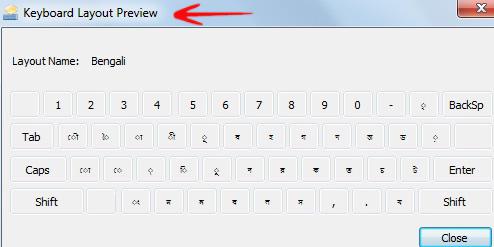 Preview Of keyboard Layout