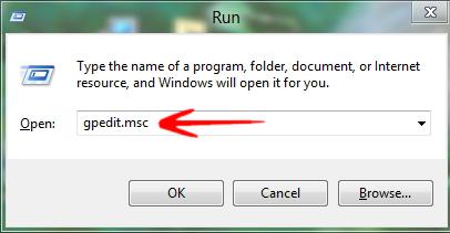 Run dialog box