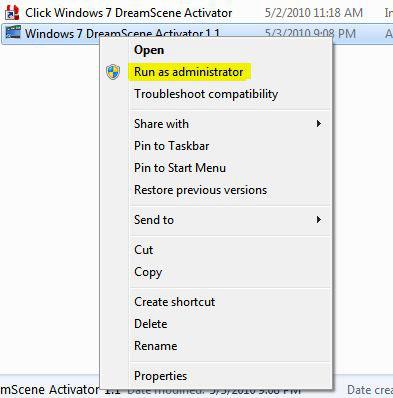 Run as Administrator