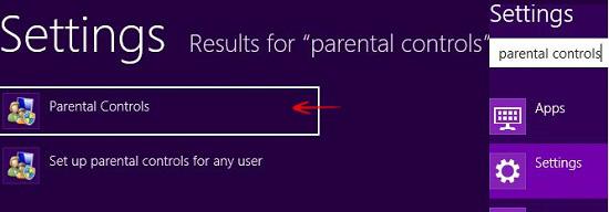 Search Parental Controls