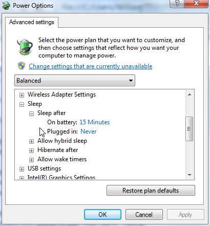 Sleep-Setting-Windows