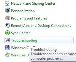  Troubleshooting Tab