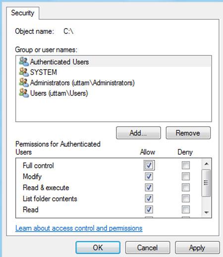 USB Drive Permission