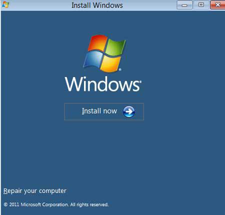 Windows install now