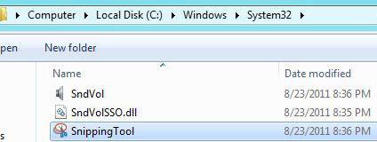 Access Windows 8 snipping tool to take screenshots
