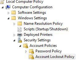 Account Lockout Policy