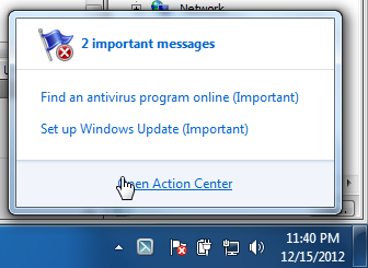 Action Center Windows 7