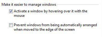 Activate a window by hovering over it with the mouse