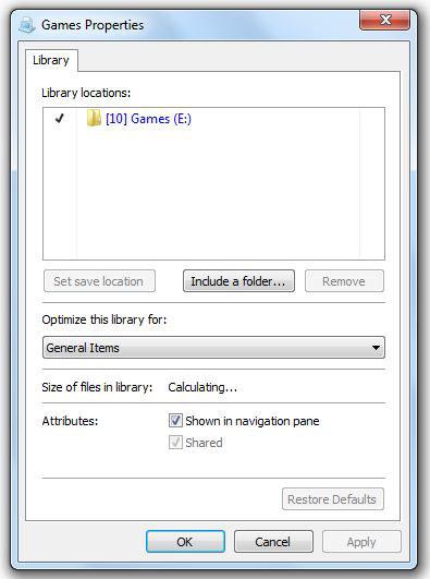 Add more folders to Windows 7 Library