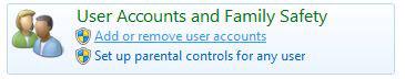Add or remove user accounts in Windows 7