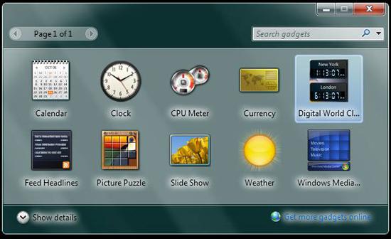 Add world clock gadgets to Windows 7 desktop