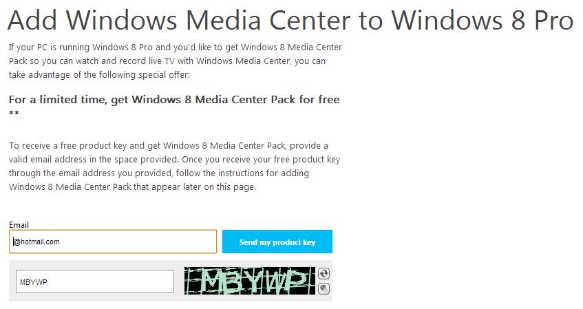 Adding Windows Media Center To Windows 8 Pro