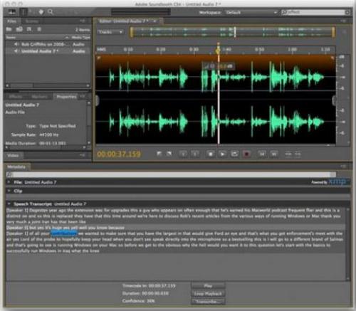 Adobe Soundbooth Sound Editing Software