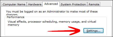 Advanced Performance Settings Windows 7