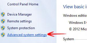 Advanced system settings