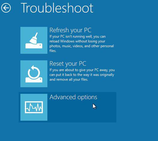 Advanced Windows 8 Repair Options