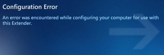 An Error Was Encountered While Configuring Your Computer For Use With This Extender