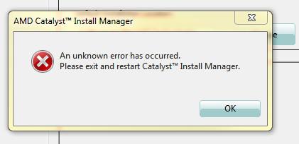 An Unknown Error Has Occurred Please Exit And Restart Catalyst Install Manager