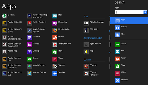 Windows 8 Apps List