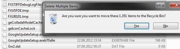 Are You Sure You Want To Move These Items To The Recycle Bin