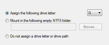 Assign drive letter to a hard drive
