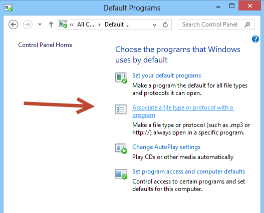 Associate a file type or protocol