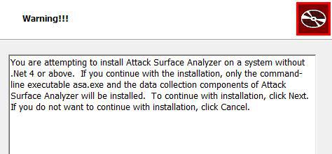 Attempting To Install Attack Surface Analyzer On A System Without Net 4.Jpg