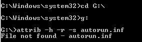 Autorun.inf not found