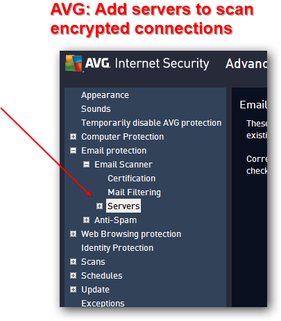 Avg Add Servers To Scan Encrypted Email Messages.png