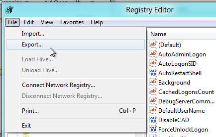 Backup Windows 8 Registry