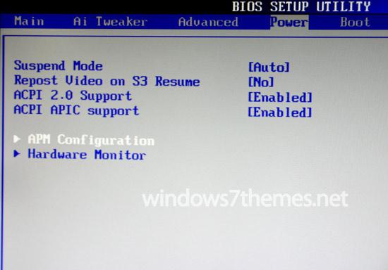 Bios Configuration Apm Wake On Lan 1